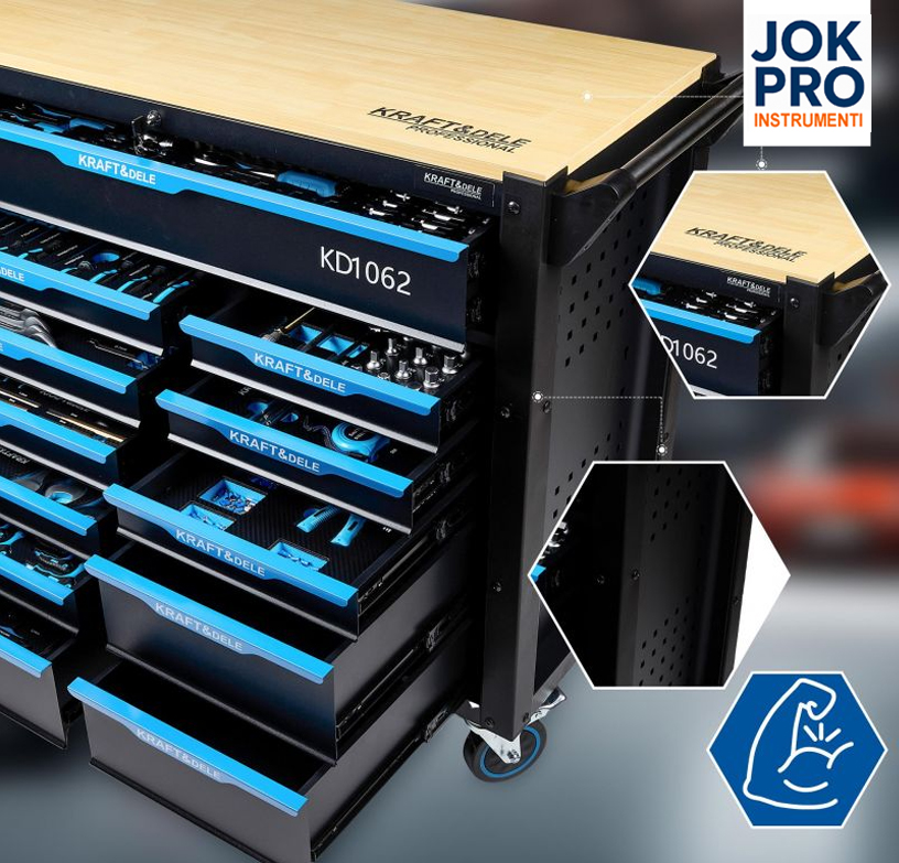 Instrumentu skapis ar 501 elementu