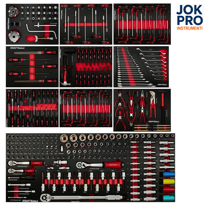 Instrumentu skapis ar 479 elementiem