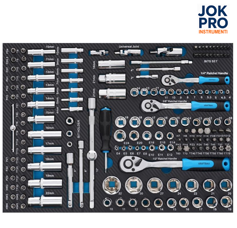 Profesionāls instrumentu skapis ar 309 instrumentiem
