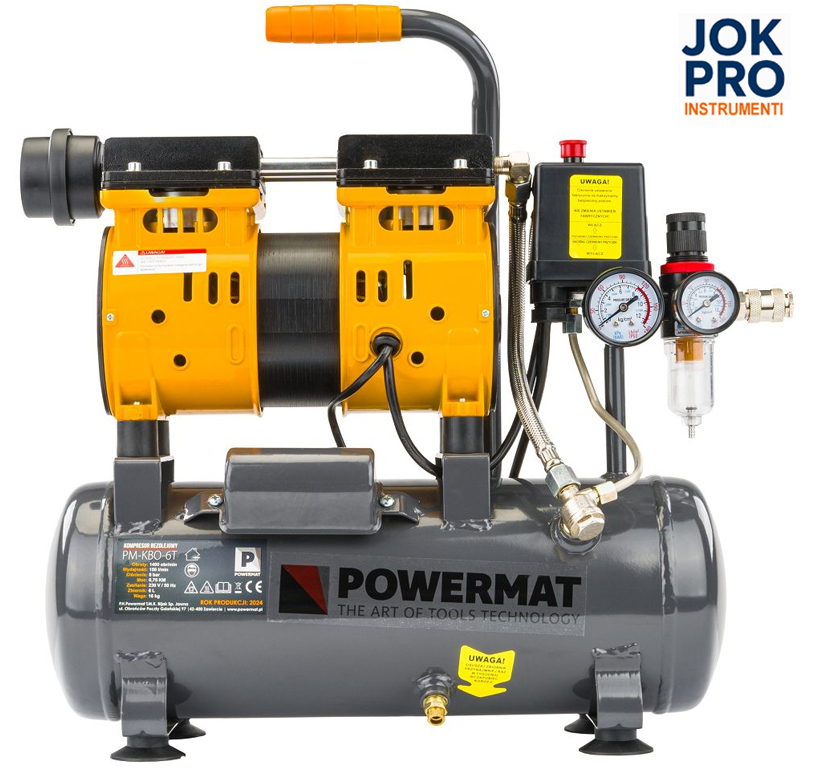 Bezeļļas kompresors 6L 150L/min